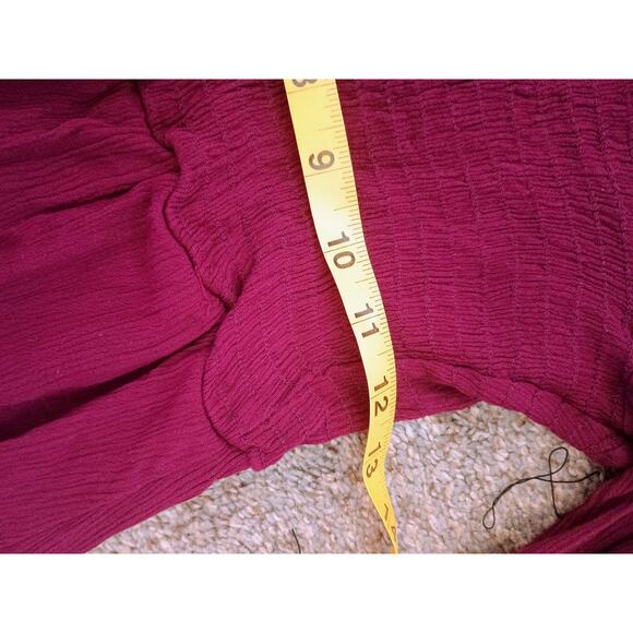 Altar'd state red V-neck mini dress with long sleeves and a flowy hem XL boho - Picture 14 of 16